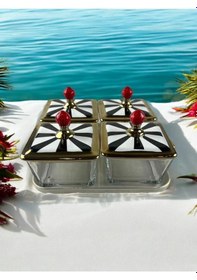 Resim Roy King Nero 4 Lü Cam Kahvaltılık Siyah 