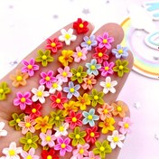 Resim 100 adet Canlı 8mm Reçine Mini Çiçek Süslemeleri - Scrapbooking, Düğün Aksesuarları, Tırnak Sanatı & El Sanatları Projeleri için Renkli 3D Düz Sırt, Çeşitli Renkler, Düğün Süslemeleri|Dekoratif Taşlar|Düzenleme, El Sanatları için Çiçekler 