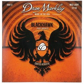 Resim Dean Markley Blackhawk 8012 Kaplamalı 12-53 Medium Light Akustik Gitar Takım Tel 