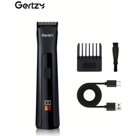 Resim Challenger Gertzy Erkekler Icin Elektrikli Siyah Tiras Makinesi Usb Sarj Edilebilir 2500 Mah Sakal Tiras Makinesi Lcd Ekran 5 Ayarlanabilir Dis 