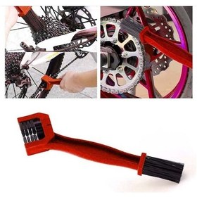 Resim Motosiklet Bisiklet Zincir Temizleme Fırçası Zincir Fırçası Kırmızı 