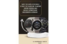 Resim Bfs Aynalı Bluetooth Kulaklık Yeni Nesil Akıllı Saat Titreşimli Nabız Ölçer Spor Modları 