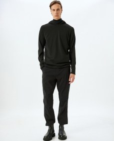 Resim Koton Dikiş Detaylı Düğmeli Fermuarlı Cepli Oversize Spor Eşofman Altı Siyah 5wam40031nw Siyah 