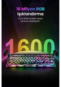 Resim Gravastar Mercury V75 Pro He Hall Effect Manyetik Switch Gaming Klavye, Hot-swappable, Rapid Trigger 