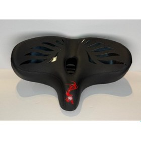 Resim Bisiklet Dragon Kanatlı Sele 36 24cm Siyah - Kırmızı 