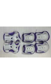 Resim Tex Çocuk Dizlik Dirseklik Set - Lila Beyaz 