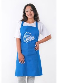 Resim Unisex Master Chef Kanguru Model Mutfak Önlüğü Mavi 