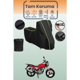 Resim Dokaca Neo Siyah Neon Fitilli Mondial 150 Mcx Roadracer Uyumlu Motor Branda, Koruyucu Örtü, Motosiklet Brandası 
