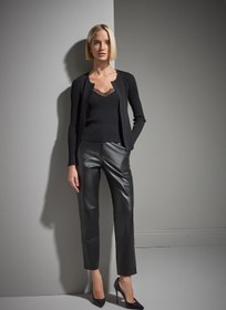 Resim Çıtçıt Detaylı Siyah Triko Hırka 