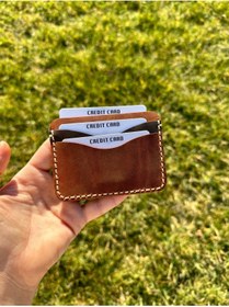 Resim MESACRAFT Hakiki Deri Cüzdan ,unisex Süper Crayz Deri, Ince Model Kredi Kartı & Kartvizitlik, 