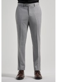 Resim İmza Gri Esnek Yandan Cepli Slim Fit Classic Pantolon 1003250160 Gri 