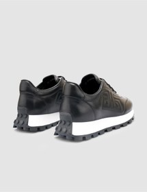 Resim Cabani %100 Hakiki Deri Siyah Kadın Sneaker 