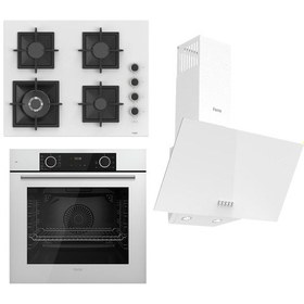 Resim Ferre Flameart SC Serisi SC406-WFA - XE63CB - D087 Beyaz Ankastre Set 