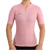 Resim BSCYCLİNG Pembe - L Beden Kadın Bisiklet Forması 