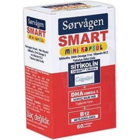 Resim Sorvagen Smart Mini Kapsül Sitikolin Omega 3 60 Kapsül 