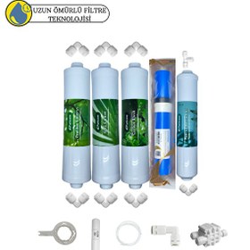 Resim Puricom Kapalı Kasa Su Arıtma Cihazlarına Sertifikalı 5'li Vontron Helixfil Yüksek TDS Mebran 5'li 