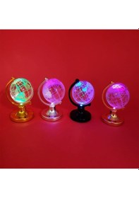 Resim Işıklı Kristal Cam Dünya Küresi Mini Boy 