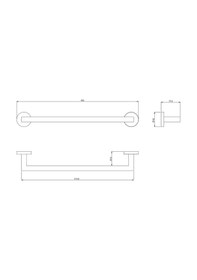 Resim Serel Banyo Rita Uzun Havluluk 45 Cm 140112003 E.C.A Krom 