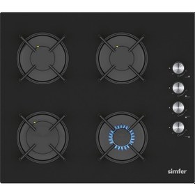 Resim Simfer Trend 3046 + 8721 2'li Cam Ankastre Set Siyah 