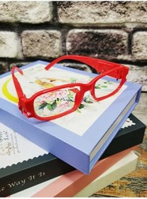 Resim Vi Caro Led Işıklı Camsız Kitap Okuma Gözlüğü Gece Kırmızı Gözlük Işığı 