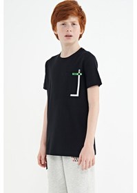 Resim Tommylife Tommy Life Lacivert Cep Detaylı O Yaka Standart Kalıp Erkek Çocuk T-shirt - 11120 Lacivert 