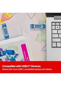Resim Sandisk Crayola 128gb Sdczıc-128g-g46v Usb-c 3.2 Gen1 Type-c Flash Bellek Vivid Violet 