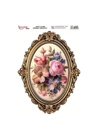 Resim Pirinç Dekopaj Kağıdı 30x42cm Pt-1398 Çiçekler 