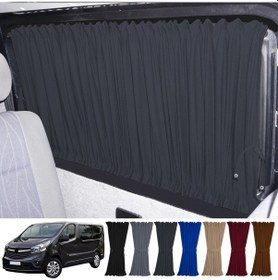 Resim Pandami Opel Vivaro B 2014-2019 Uyumlu Füme Raylı Oto Perde Takımı 