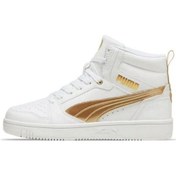 Resim Puma Rebound V6 Metallic Dream 397474 01 Kadın Sneaker Ayakkabı Beyaz Altın 36-40 Beyaz - Altın 