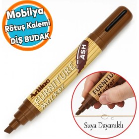 Resim Nzb Mobilya Rötuş Kalemi Dış Budak Renk Ahşap Masa Sehpa Dolap Kalem Parke Çizik Giderici Çatlak Kapatır 