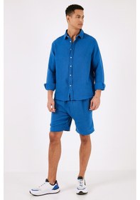 Resim Buratti Pamuklu Regular Fit Cepli Müslin Erkek Short Cf24S657802 Saks 