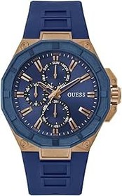 Resim Guess Erkek Saat R2 GW0803G2 Silikon, mavi, Bileklik, mavi, bileklik 