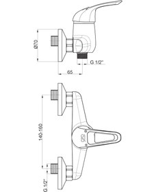 Resim Adrio Duş Bataryası Krom Mdb120 Gpd 