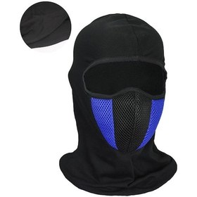 Resim Nefes Alabilen Motosiklet Tam Yüz Maskesi Mavi 