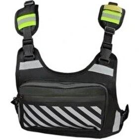 Resim Tutgun Motor Motosiklet Reflektörlü Göğüs Çantası Plastik Malzeme ile Tüm Modeller için Uyumlu Düz Desenli 