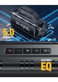 Resim W-kıng D8-1 Bluetooth Hoparlör, 90w Ultra Bass Boombox, 40 Saat Çalma Süresi, Ipx6 Suya Dayanıklı, K 