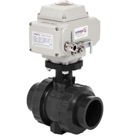 Resim Unox Elektrik Aktüatörlü Pvc Küresel Vana Su İçin 