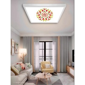 Resim Gökyüzü Panel SALON-AVIZE-60 x 60-54W-LED-ARMATÜR-OTURMA-ODASI-AYDINLATMA-UCUZ-AVZIE-MODELLERI-NEW Home Chandelier 
