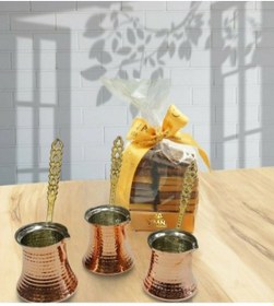 Resim Bakır Cezve Seti - 3 Lü Set 