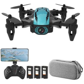 Resim Vkemall Cs02 Mini Katlanabilir Drone 4k Kameralı Hız Kontrolü İzleme Uçuşu 3 Pil Ve Depolama Çantası 