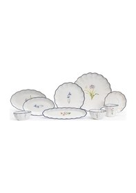 Resim Maxx Doria Flower Blue 6 Kişilik 29 Parça Kahvaltı Takımı Pa2084 Beyaz - Mavi 