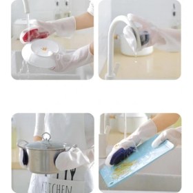 Resim Silikon Bulaşık Yıkama Eldiveni 