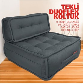 Resim Xpermate Duoflex Sırtlı Minder İskandinav 80x80x30 Antrasit 