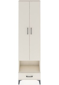 Resim Arges Dolap 4 Raflı Tek Çekmeceli Tek Askılı 60x30x221 Aytaşı-aytaşı Aytası 