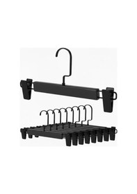 Resim Faravis Atelier Siyah Ahşap Pantolon Ve Etek Askısı Amerikan Kancalı 10 Adet Özel Seri 