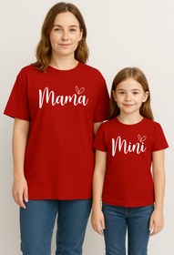 Resim SVART WEAR MAMA MINI Anne Kız Kombin Tişört Takımı T-Shirt Twin Anne Kız Çocuk Oversize MAMA MINI (TEKLİ FİYAT) 