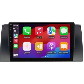 Resim Bmw 5 Serisi E39 Android Multimedya Sistemi 1996-2004 8gb Ram, 64gb Hafıza, Bluetooth, Carplay & Android Auto Kamera 9" 