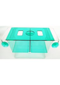 Resim İki Bölmeli Büyük Akvaryum Balık Yavruluk Yavruluğu 20x10x10cm 