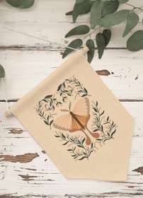 Resim Mutfak Duvar Dekoru, Pinterest Oda Dekoru, Boho Kanvas Flama Askılı Duvar Örtüsü Ve Süsü NO:499 - Renkli - 19 / 70 x 100 