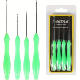 Resim Bait İğnesi, Yüksek Karbon Çelik 2/3/4'lü Set Balıkçılık Yem İğnesi Seti, Rigs Yapmak İçin Delme saç tokası İğnesi 